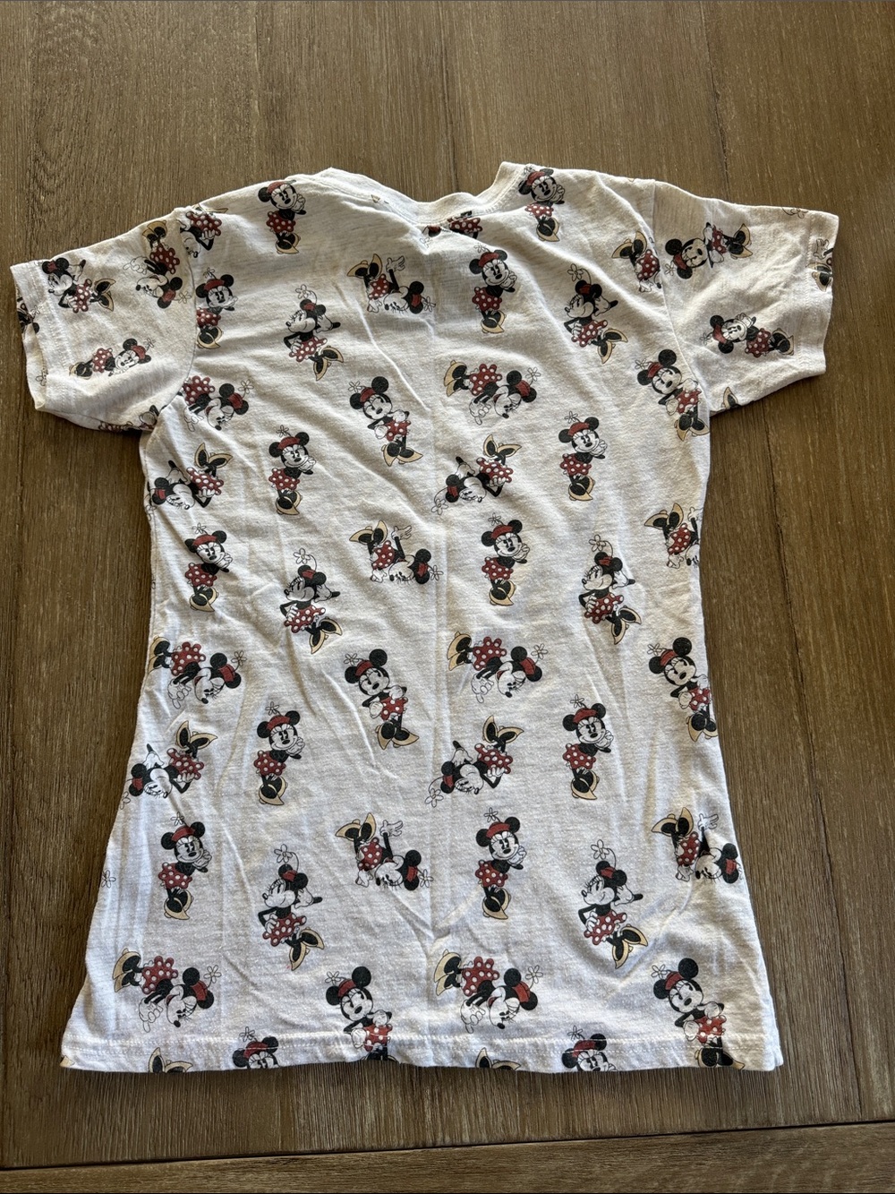 Vintage Disney White Minnie Mouse Allover Print Tee - Picture 2 of 4
